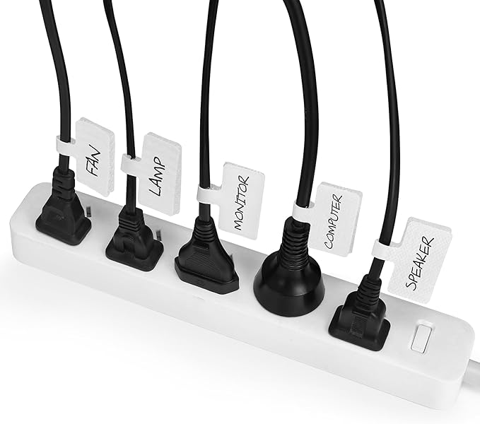 Reusable Cable Cord Wire Labels, Hook&Loop Closure, - Image 4