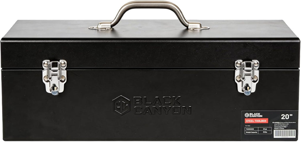 black canyon 20 inch steel tool box, metal, main product view