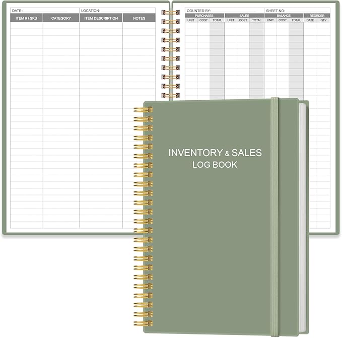 Inventory & Sales Log Book for Small Business – Inventory Ledger Book, by Heveboik