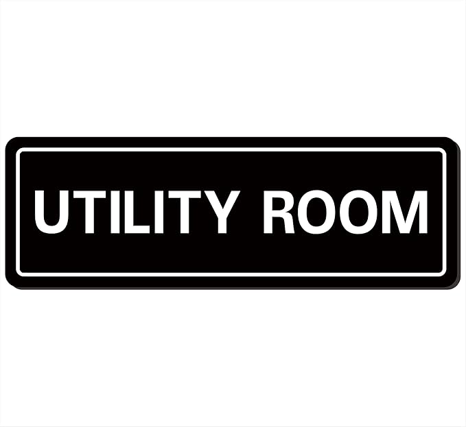 Utility Room Sign, Premium Durable Acrylic Material, Super Strong Adhesive by Unknown