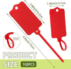 LeonBach 100 PCS Plastic Shipping Tags, 1.46" x 2.48", Waterproof Labels - Image 2
