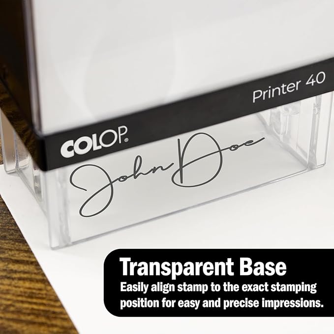 Rubber Stamp Creation COLOP Extra Small Size Self Inking Custom Signature Stamp - Image 2