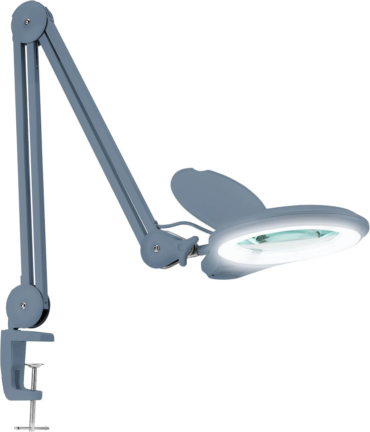 Neatfi LED Bifocal Magnifying Lamp, 1200 Lumens, 5D + 20D Lens (Gray)