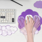 3 in 1 Cloud Keyboard Wrist Rest, Ergonomic Gel Wrist Support Pad for Desk | Soft Gel Arm Rest Heat Dissipating Reduce typing wrist pain Office Accessories