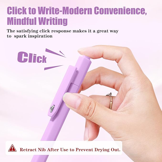 Piochoo Gel Pens, Quick Dry Black Gel Ink Pens Fine TIp, No Smudge, Smooth - Image 5