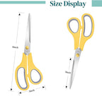36 Packs 8" Sewing Craft Students Scissors Bulk, Stainless Steel Shears - Image 2