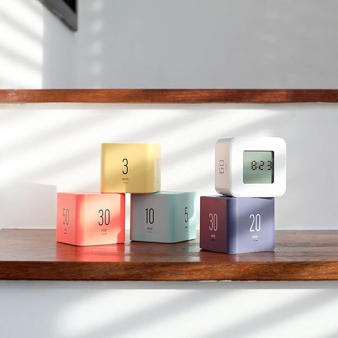mooas Multi Cube Timer Clock Rotating Flip Gravity Sensor Time Management - Image 9