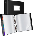 Uquelic 50-Pocket Binder with Plastic Sleeves by Uquelic