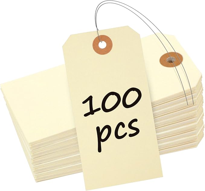 Uniclife 100 Pcs Manila Tags Blank Shipping Tag by UnicLife