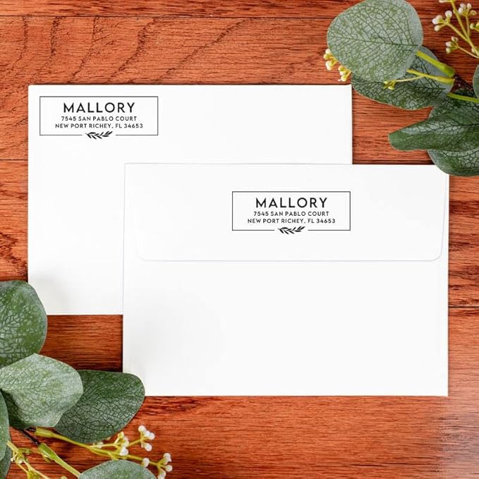 Custom Floral Address Stamp | Choose from 12 Designs | Multiple Ink Color - Image 5