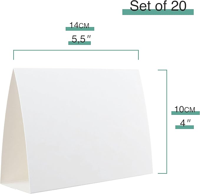 20 Pack White Blank Table Place Cards - Image 3