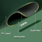 Leather Desk Pad Protector, 47.2'' x 23.6'', Suede Base Desk Blotter, Non-Slip - Image 2