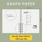 120 GSM Thick Paper Graph Spiral Notebooks 8.5" × 11" - Image 4