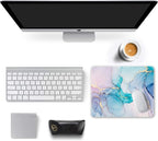 Auhoahsil Mouse Pad, 12 x 10 in Marble Art Theme Computer Mouse Pad - Image 3