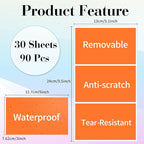 STARLIBOO Removable Colored Labels Stickers, 3X5 Inch Removable Large Label - Image 3
