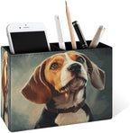 Famame Oil Painting Beagle Dog Pencil Holder by Famame