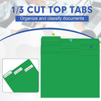 File Folder, HERKKA 120 Pack 1/3 Cut Tab File Folders, File Folders Great - Image 3