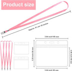100 Pcs Lanyards for ID Badges and 100 Pcs Clear Name Tag Holders Reusable - Image 2