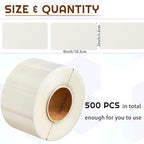 Zonon 500 Pcs Clear Labels Label Protector Clear Stickers Wafer Seals - Image 2