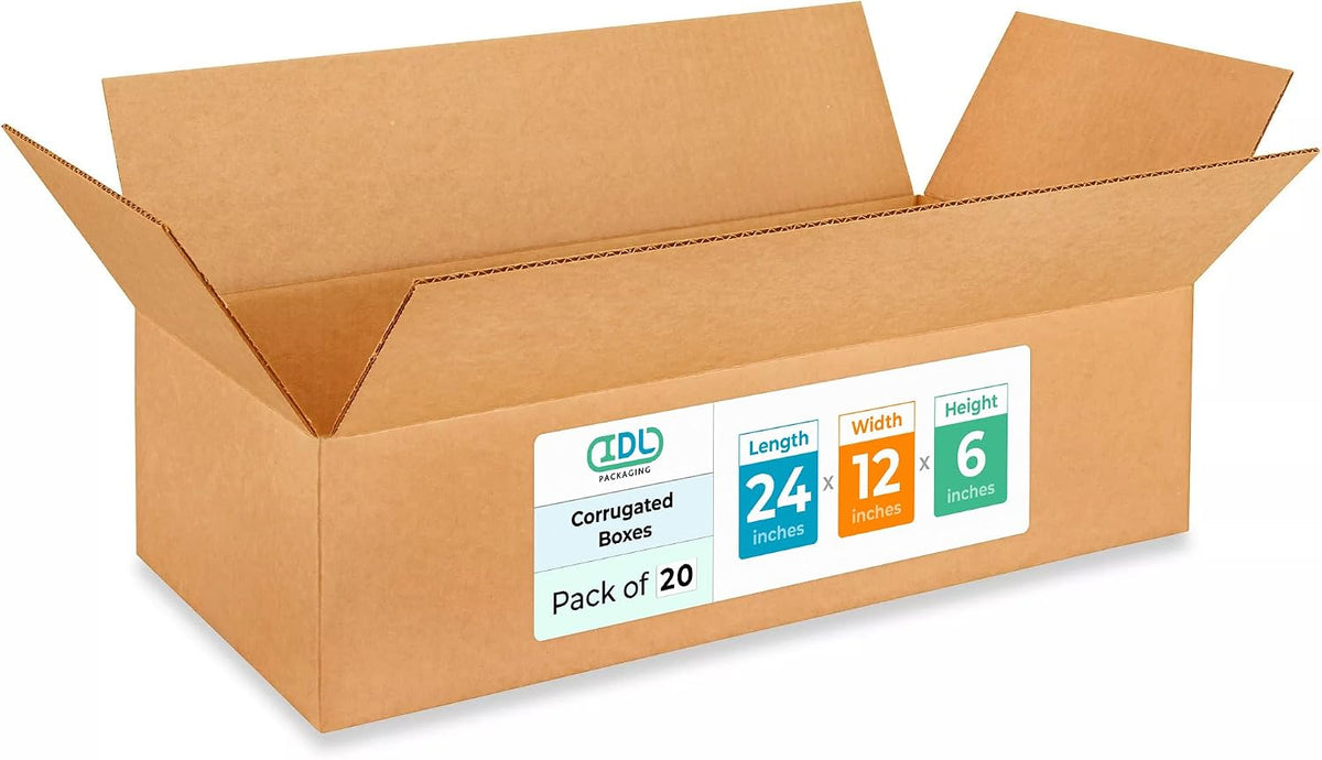 Large Shipping & Moving Boxes 24"L x 12"W x 6"H
