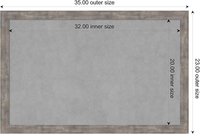 Amanti Art Silver Framed Magnetic Board 23x35 Large Vision Board - Image 3