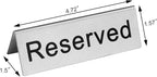 New Star Foodservice Stainless Steel Table Tent Sign, 4.75” x 1.75”) - Image 2