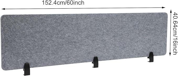 ReFocus Raw Clamp-On Acoustic Desk Divider Mounted Privacy Panel Set – Reduce - Image 2
