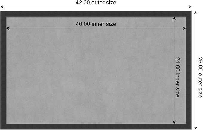 Amanti Art Black Framed Magnetic Board 26x42 Large Vision Board - Image 4