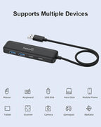 Dual USB C USB A 3.0 Hub: 4 Ports USB Hub - Image 4