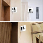 Faittoo Restroom Sign, Bathroom Signs, 4 Pack 6 x 6 Inches Acrylic Sign - Image 6