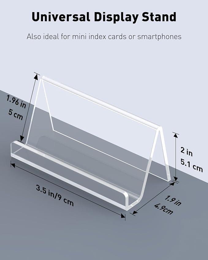 Uniclife 4 Pack Acrylic Business Card Holder - Image 4