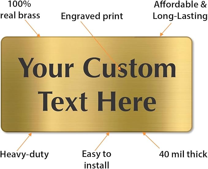 SmartSign Custom Brass Sign - Image 3