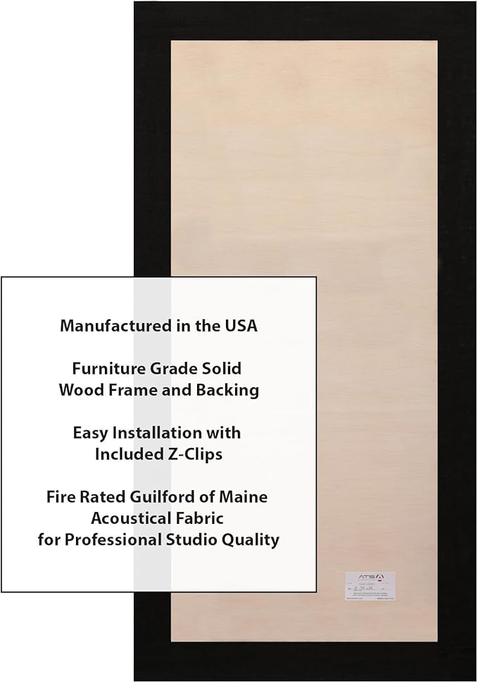 ATS Acoustics Sound Absorbing Acoustic Panel 24" x 48" x 2" Beveled Edge - Image 5