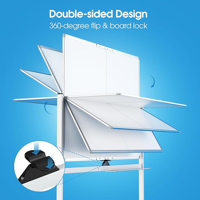 MaxGear Rolling Whiteboard on Wheels - Image 2