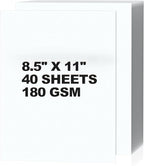 8.5 x 11 Inch White Cardstock 40 Sheets, Premium Thick White Card Stock Paper by DORFAS