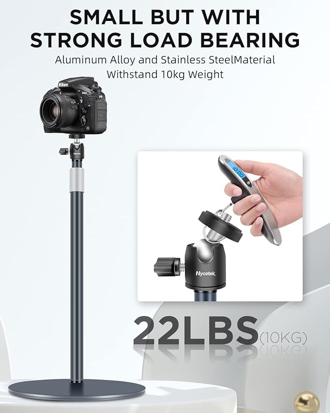 Nycetek Webcam Stand, Light Stand Tripod - Image 2