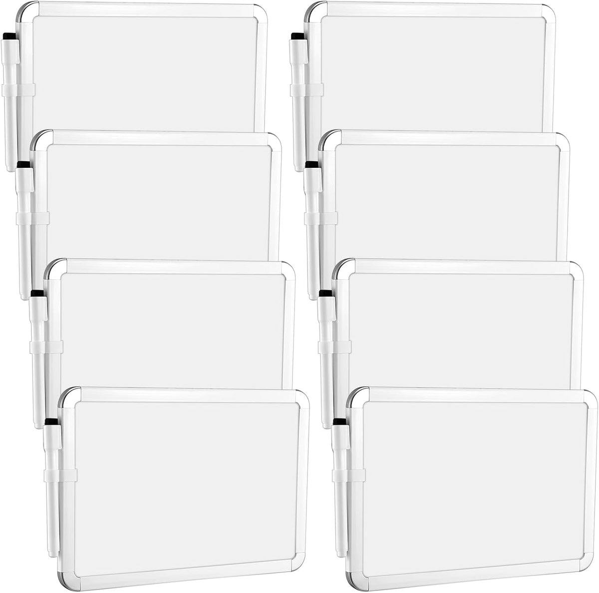 Sherr 8 Pcs Small White Board, 7" x 11" Magnetic Mini Wall Dry Eras...