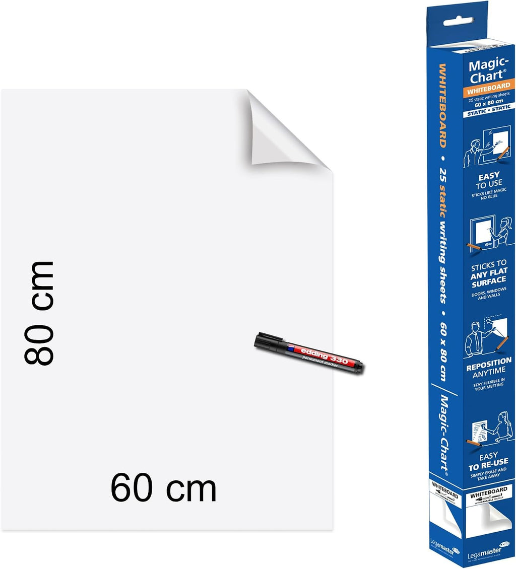 Legamaster Magic Chart - White (Pack of 25 Sheets)