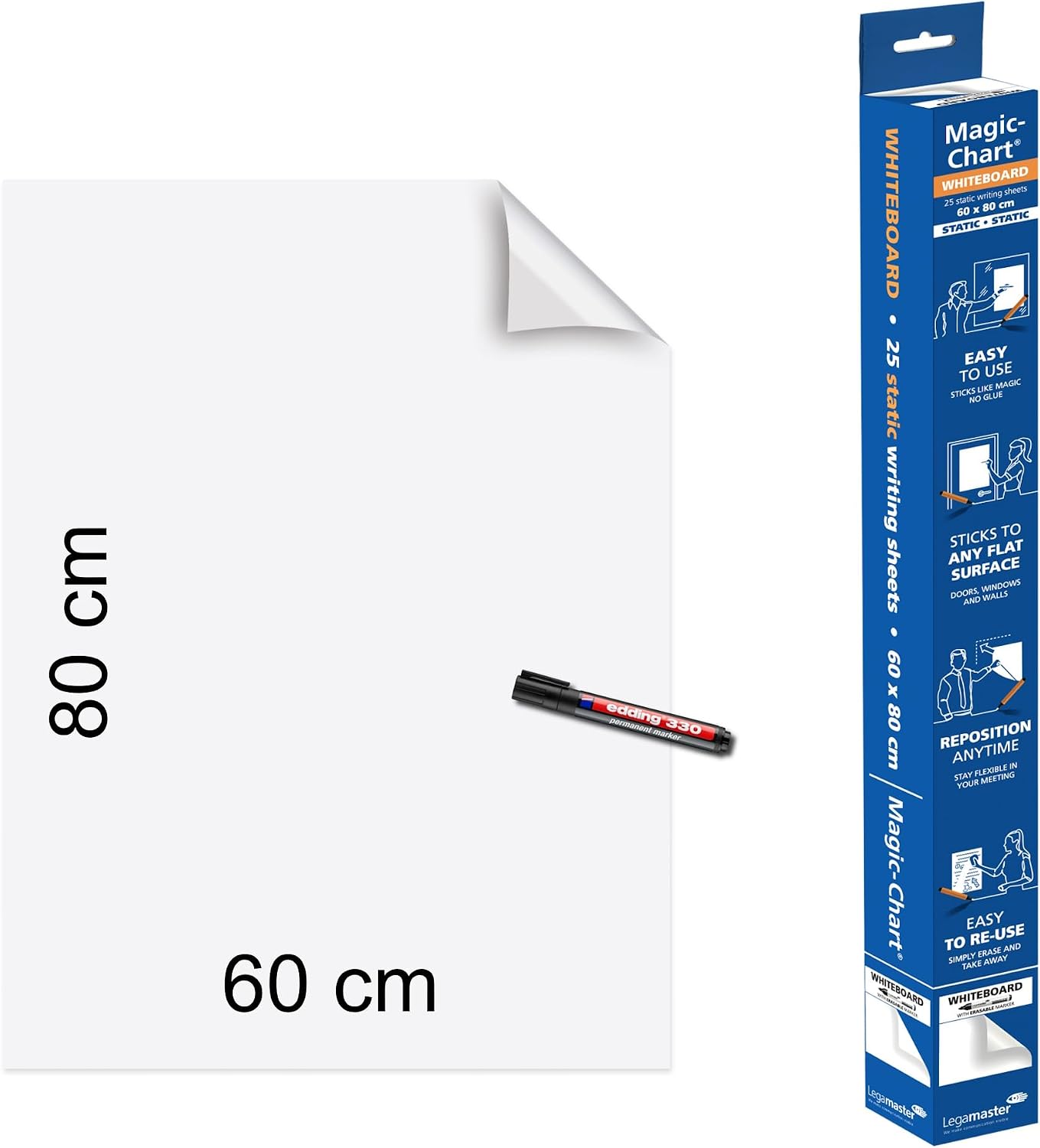 Legamaster Magic Chart - White (Pack of 25 Sheets)
