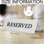 6 Pieces Plastic Reserved Table Sign Table Tent Wedding Guest Reservation Seat - Image 2