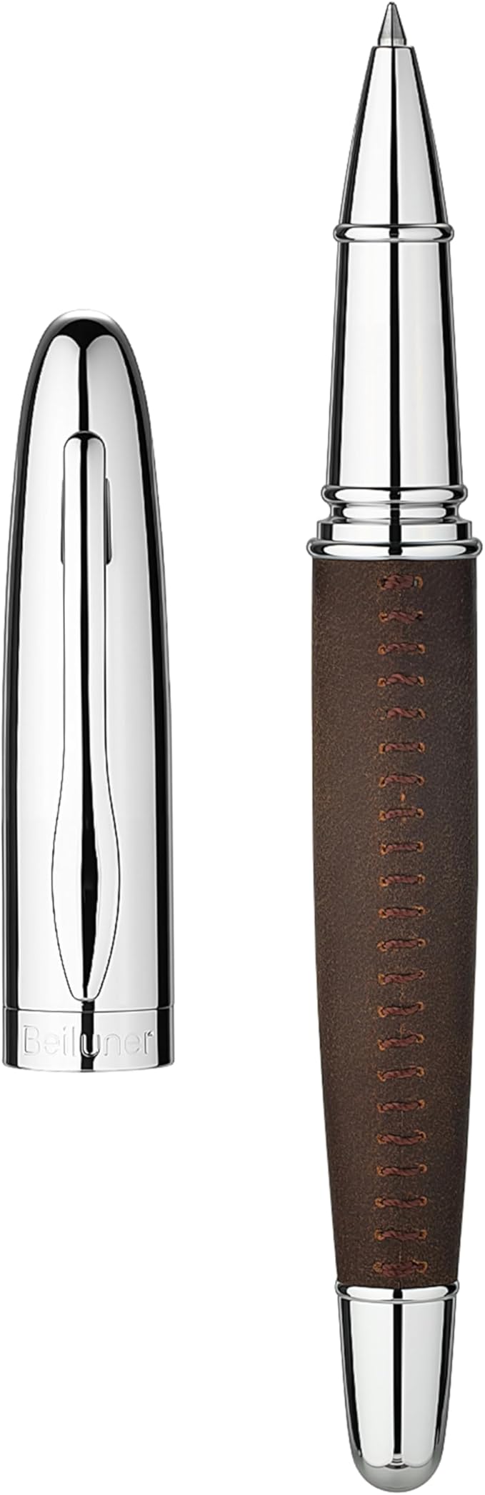 BEILUNER 318 Luxury Leather Pen, Full Grain Oil Tan Crazy Horse Cowhide Leather by BEILUNER