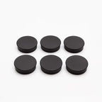 Bullseye Office 24 Round Black Fridge Magnets, Button Shaped, Small Colorful - Image 7