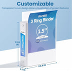 SUNEE 3 Ring Binders 1.5 Inch 10 Pack - Image 7