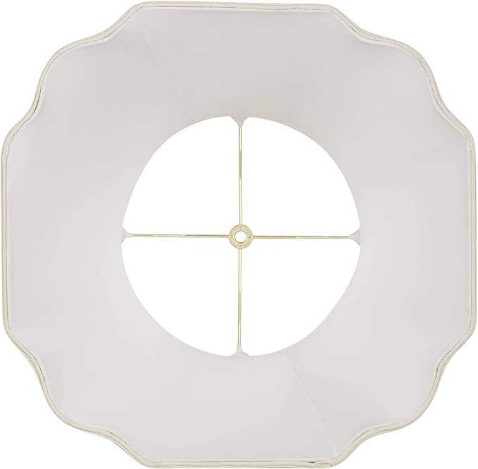 Creme Large Bell Cut Corner Lamp Shade 10" Top x 16" Bottom x 14" Slant x 13.5" - Image 3