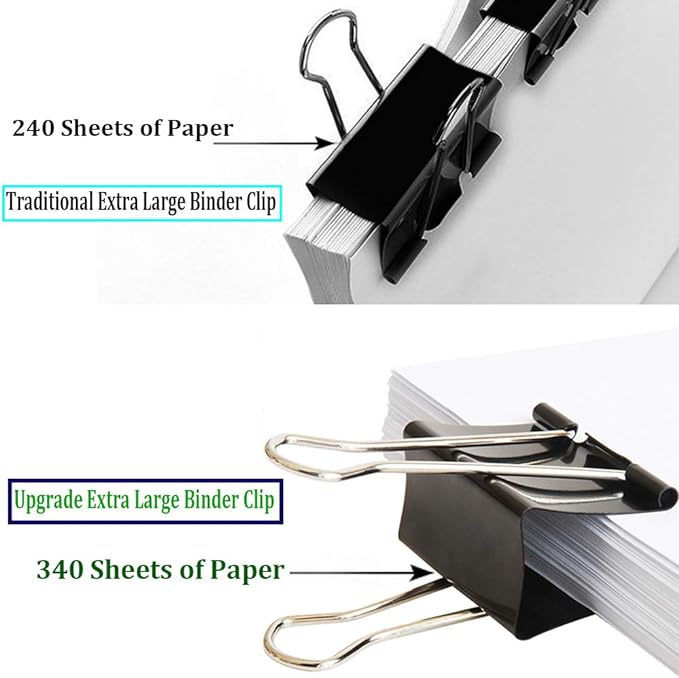 Ufmarine Extra Large Binder Clips 2.4 Inch Length, Jumbo Binder Clips - Image 7
