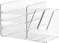 FANXIYQ 4-Tier Brown Acrylic Paper Tray Organizer by Unknown