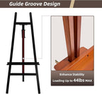 Stuelloaf Large A-Frame Wooden Painting Display Walnut Easel, Large Adjustable - Image 4