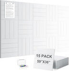 G Gamit Large Felt Wall Tiles Bulletin Board 59”x36”, Large Cork Board by GGAMIT
