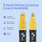 TFIVE Metallic Gold Liquid Chalk Markers - Image 2