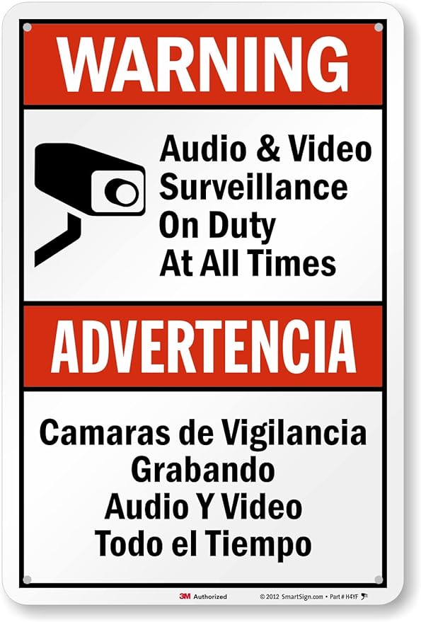 SmartSign 18 x 12 inch “Warning by SmartSign